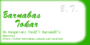 barnabas tokar business card